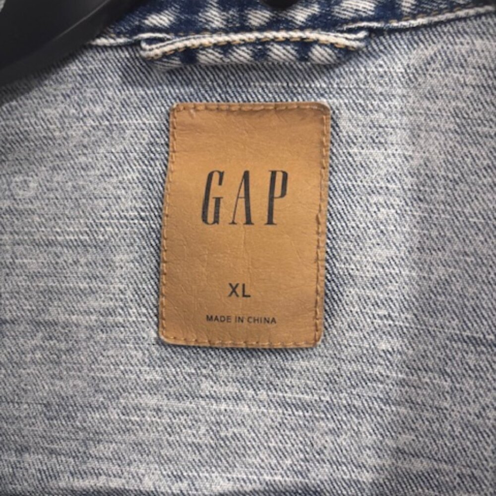 GAP Denim Puff Sleeve Jacket - Picture 2 of 5